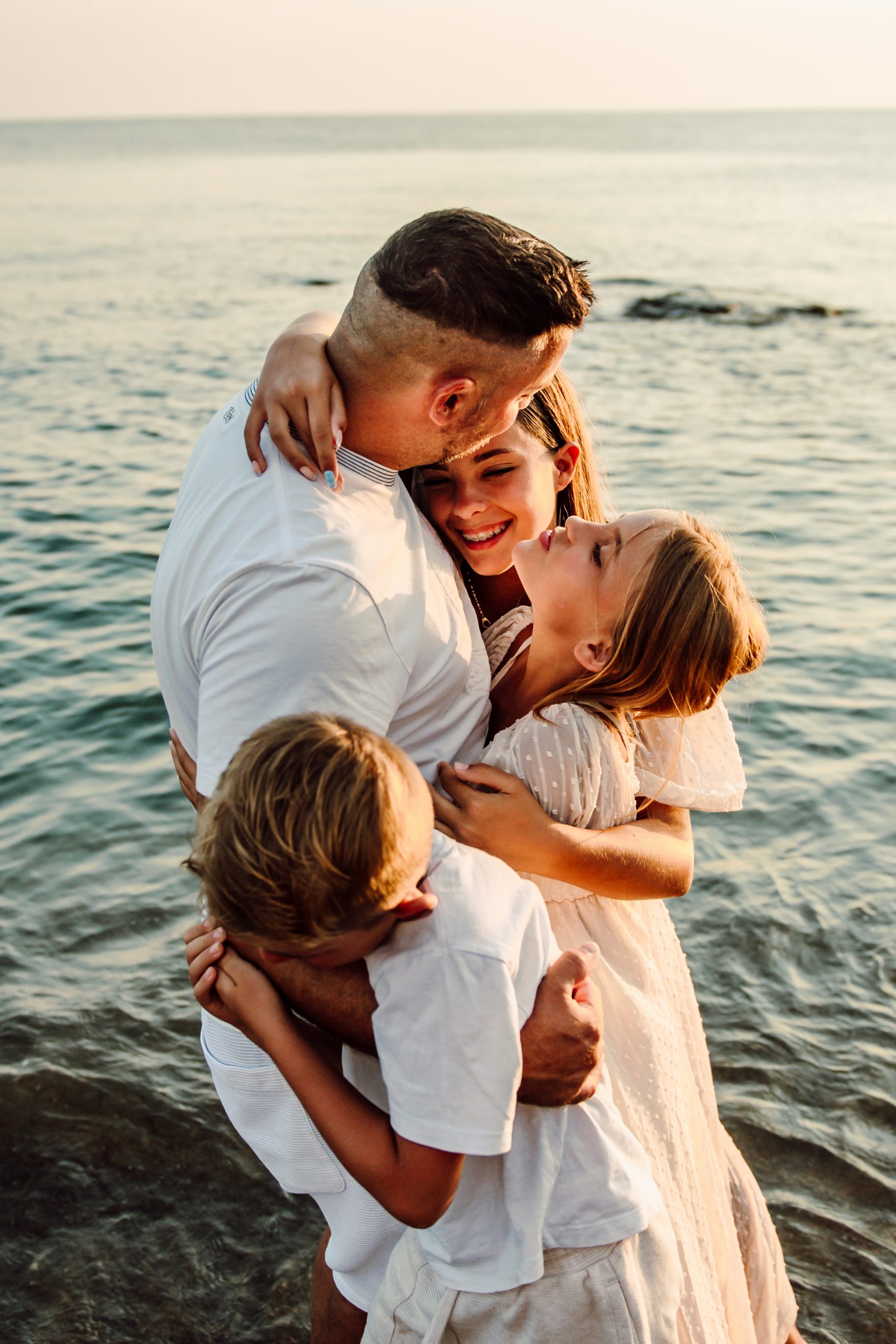 Momento tenero di una famiglia